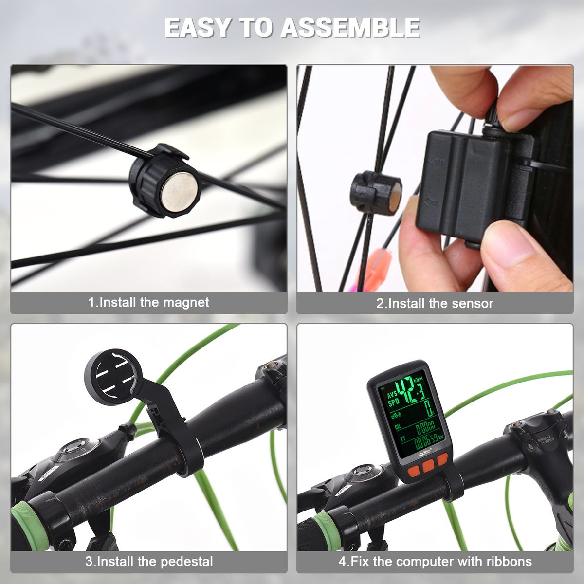 Bicycle Cycling Computer Wireless Digital Bike Speedometer