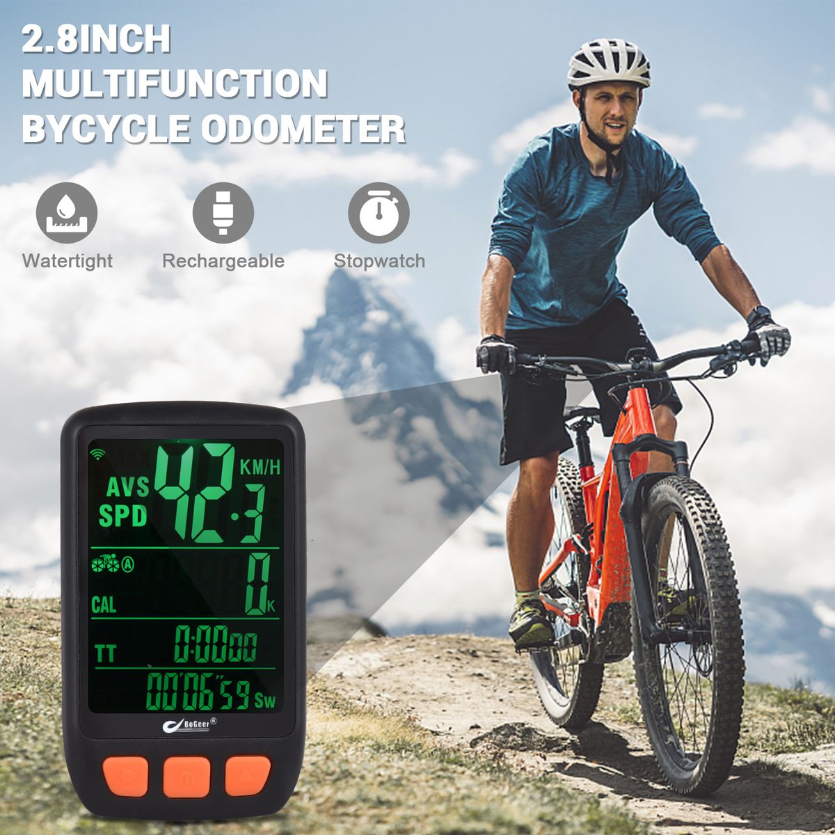 Bicycle Cycling Computer Wireless Digital Bike Speedometer