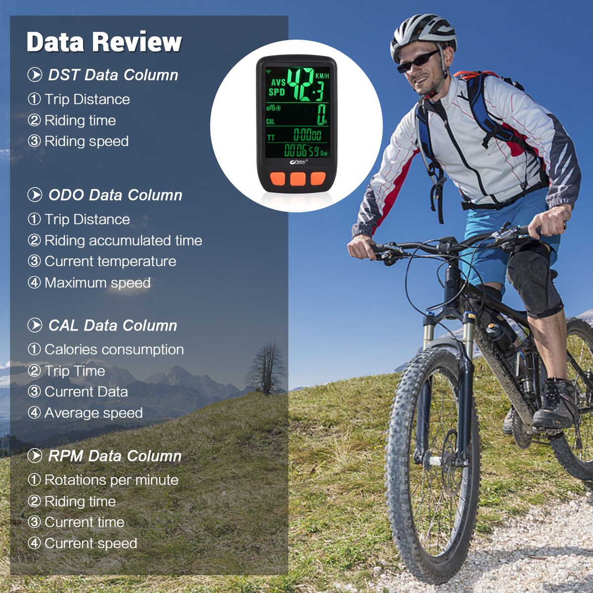 Bicycle Cycling Computer Wireless Digital Bike Speedometer