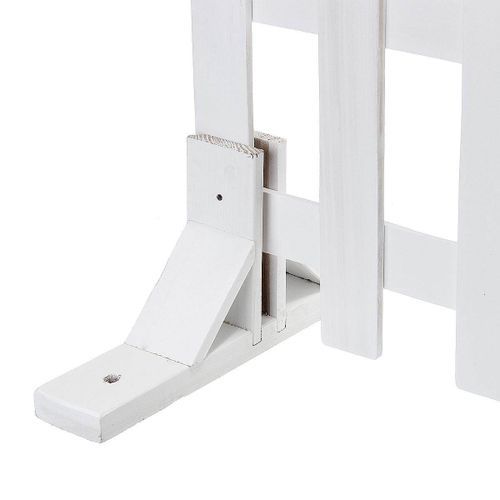 White/carbonized 1.2 Meters Long 30cm High Solid Wood Fence Christmas Tree Fence Fence White Wooden Fence Antique White