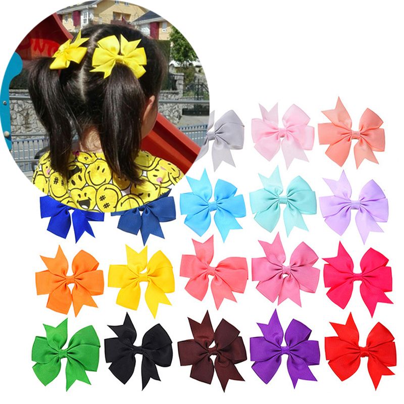 20 Pcs/sets Children Headwear Colorful Hair Clip Bow Tie
