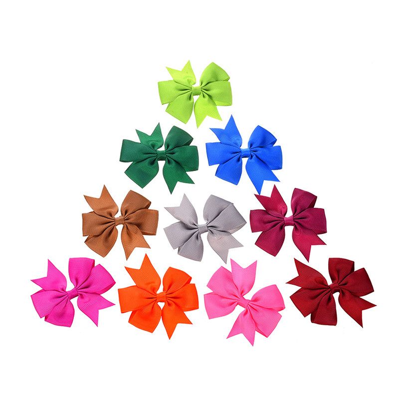20 Pcs/sets Children Headwear Colorful Hair Clip Bow Tie