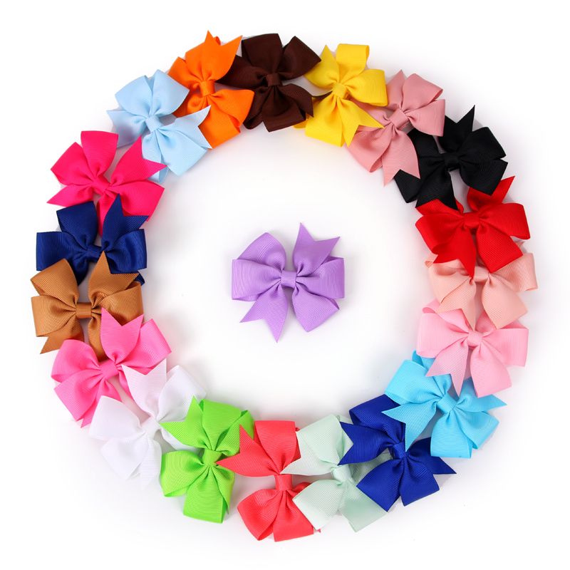 20 Pcs/sets Children Headwear Colorful Hair Clip Bow Tie