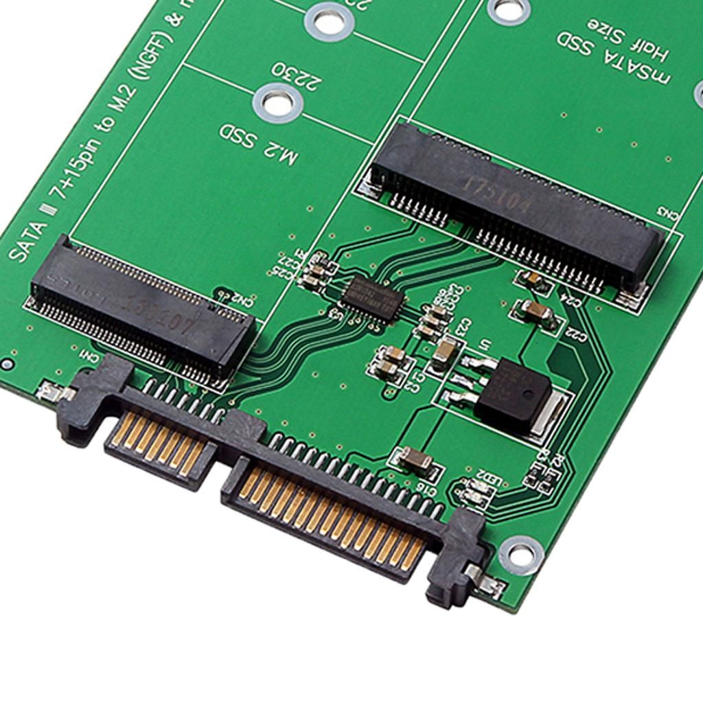 2.5''Hard Drive Adapter Card M.2  / MSATA SSD To SATA3.0 Converter