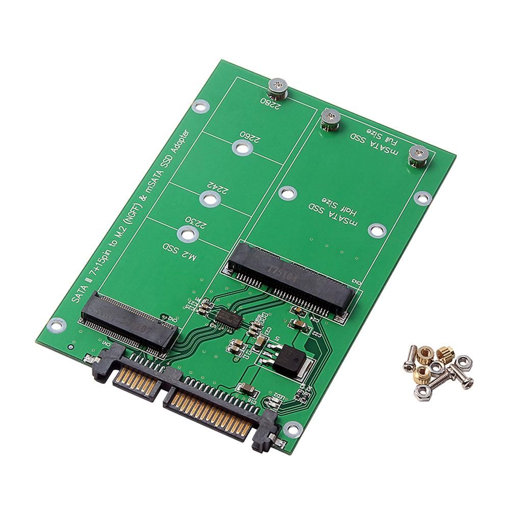 2.5''Hard Drive Adapter Card M.2  / MSATA SSD To SATA3.0 Converter