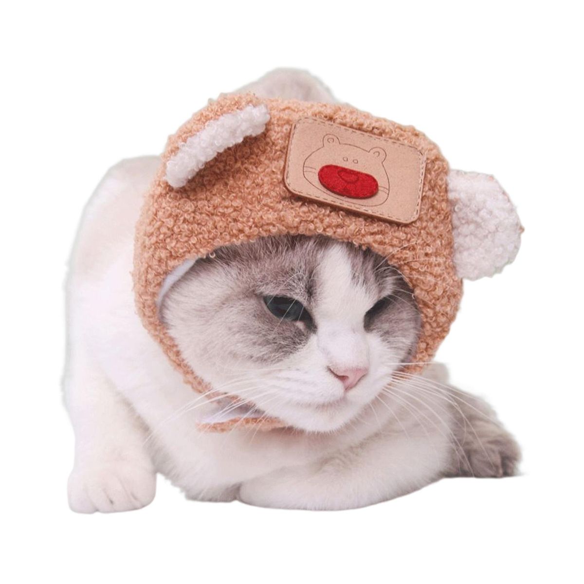 Cat Dog Headgear Cartoon Bear Ear Cat Dog Headgear Brown
