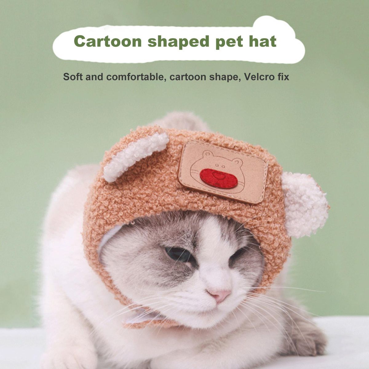 Cat Dog Headgear Cartoon Bear Ear Cat Dog Headgear Brown