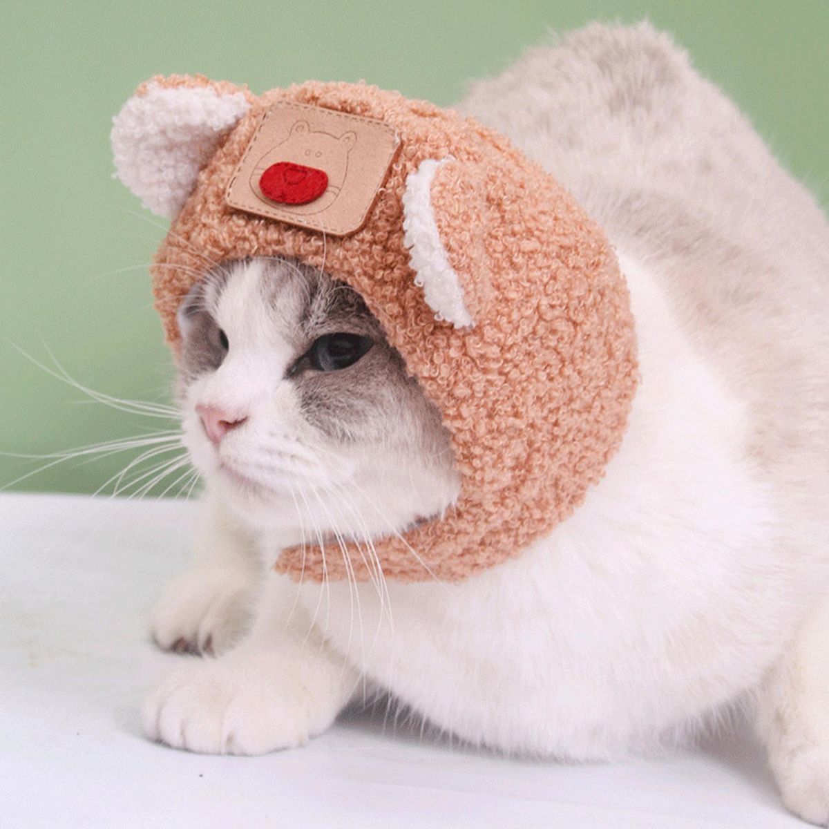 Cat Dog Headgear Cartoon Bear Ear Cat Dog Headgear Brown