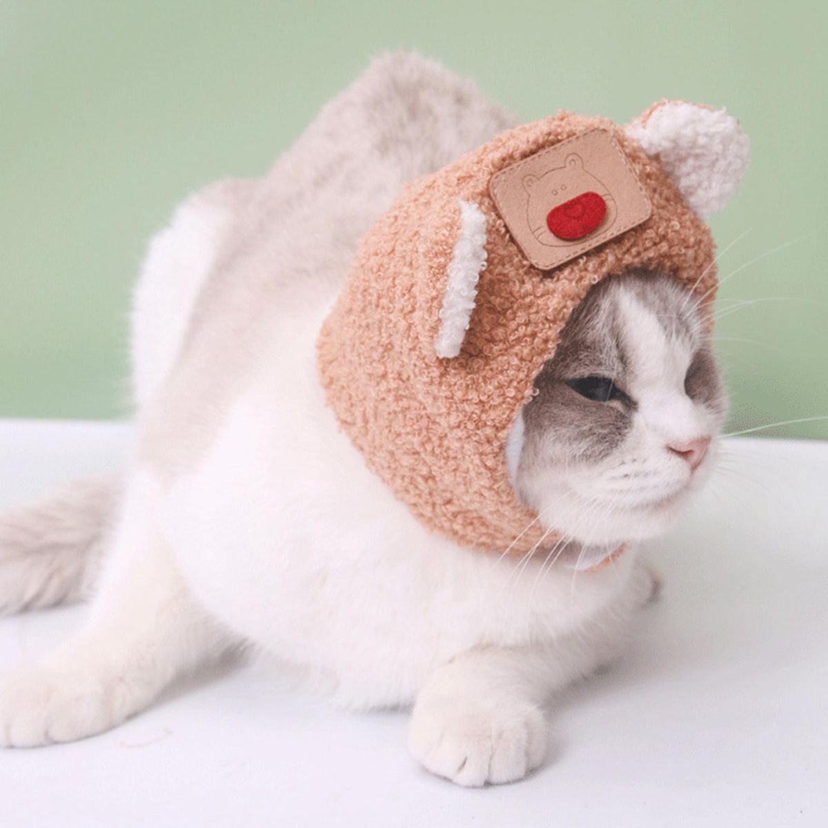 Cat Dog Headgear Cartoon Bear Ear Cat Dog Headgear Brown