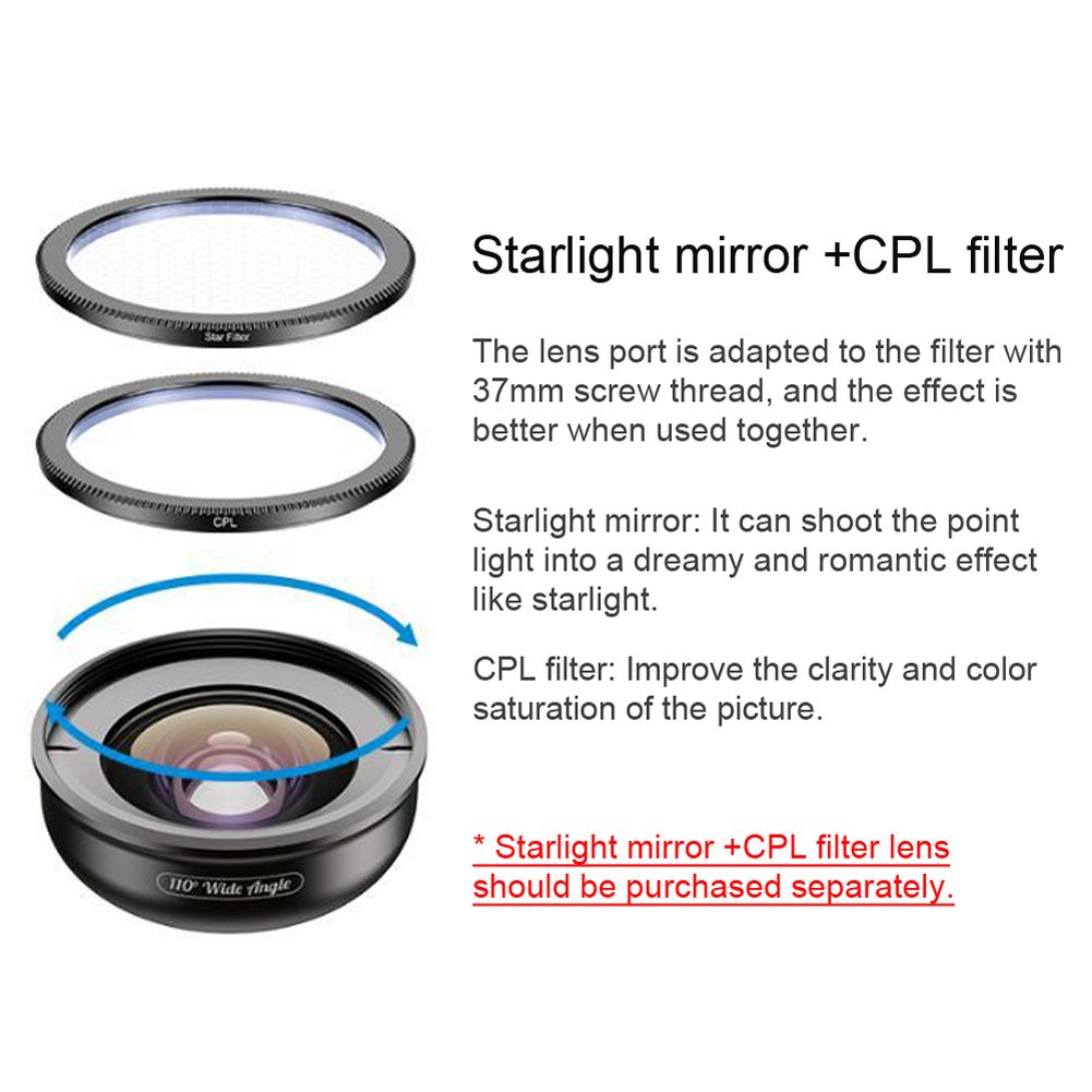 Portable Universal Clip-on External Lens Fill Light Lens
