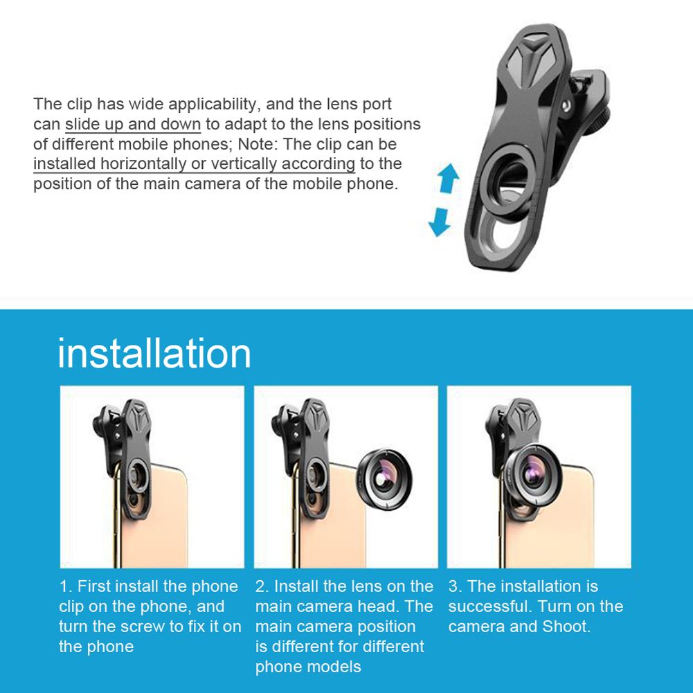 Portable Universal Clip-on External Lens Fill Light Lens