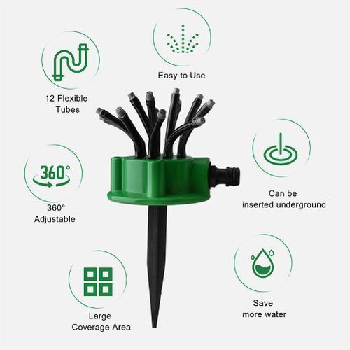 Watering Sprinkler 360-Degree Garden Automatic Multi-Head Gardening