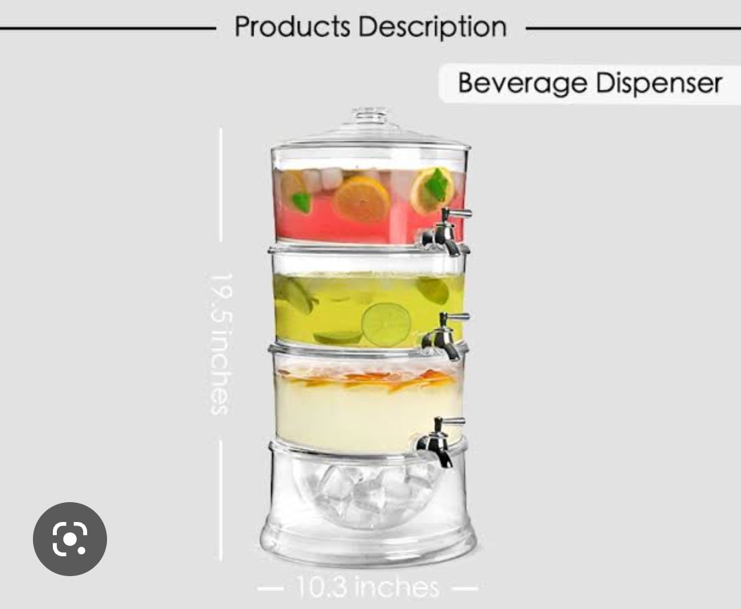 3-Tier Water Beverage Juice Tea Dispenser