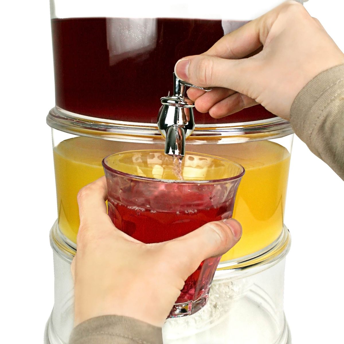 3-Tier Water Beverage Juice Tea Dispenser