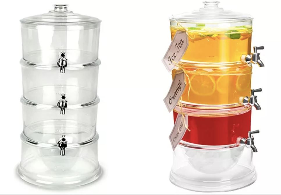3-Tier Water Beverage Juice Tea Dispenser