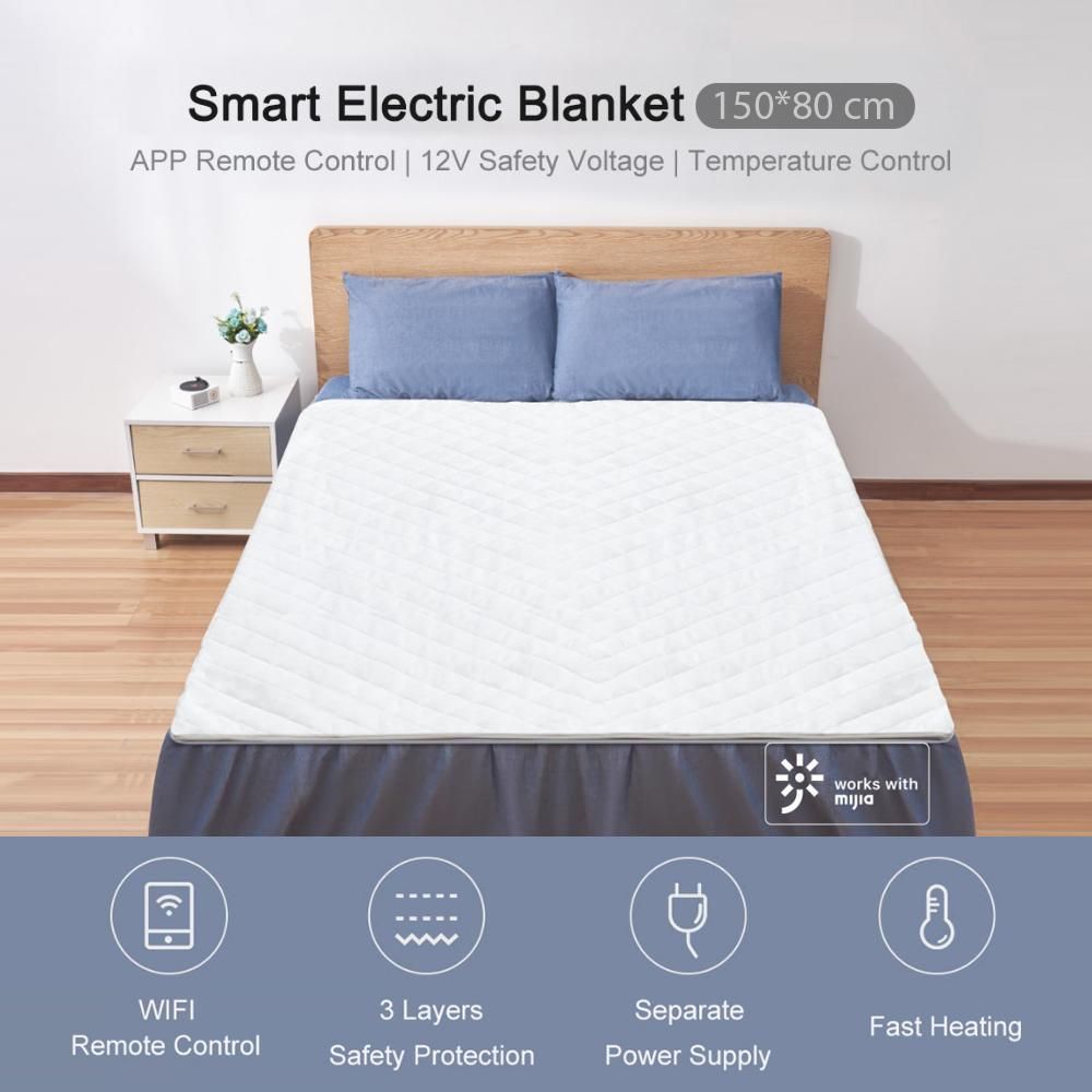 Xiaoda Smart Electric Blanket WiFi Bed Warmer w/21V Safe Voltage/Fast Heating/Adjustable Temperature/Mijia App Control Bed Heating Machine