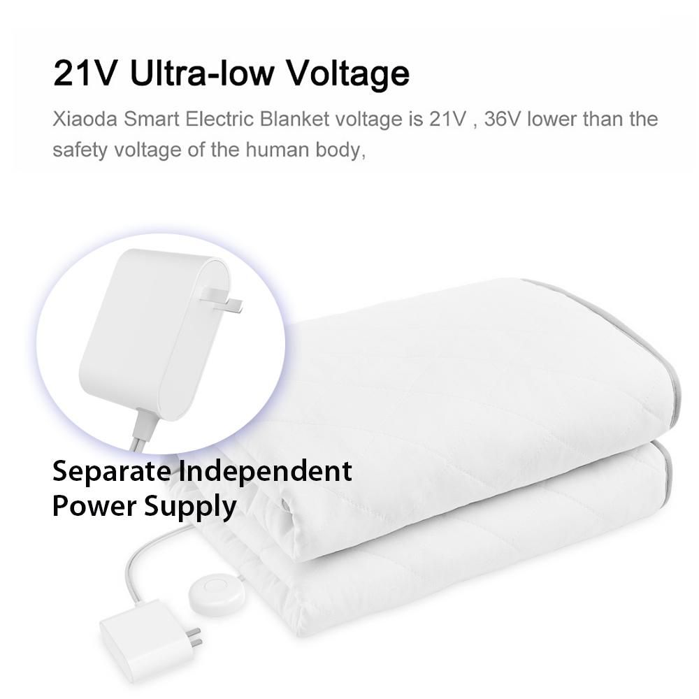 Xiaoda Smart Electric Blanket WiFi Bed Warmer w/21V Safe Voltage/Fast Heating/Adjustable Temperature/Mijia App Control Bed Heating Machine