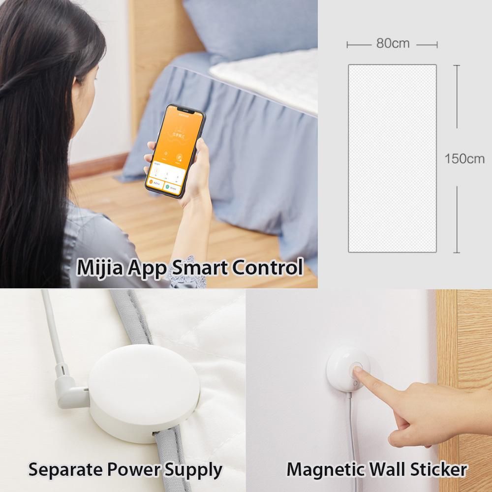 Xiaoda Smart Electric Blanket WiFi Bed Warmer w/21V Safe Voltage/Fast Heating/Adjustable Temperature/Mijia App Control Bed Heating Machine