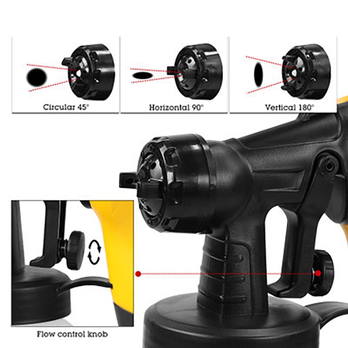Handheld HVLP Paint Sprayer, 800ml High