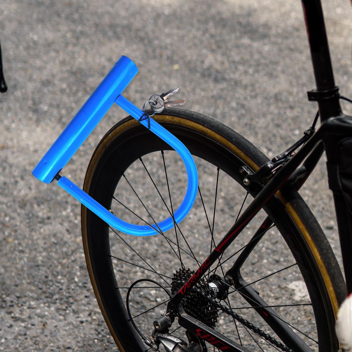 Sturdy Bike U Lock With Key, Heavy Duty Steel