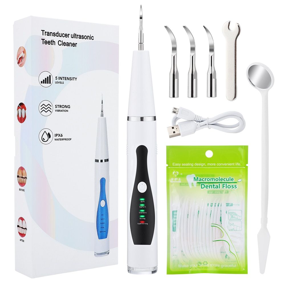 Home Ultrasonic Calculus Remover Portable Electric Sonic Dental Scaler Tooth Cleaner Oral Tartar