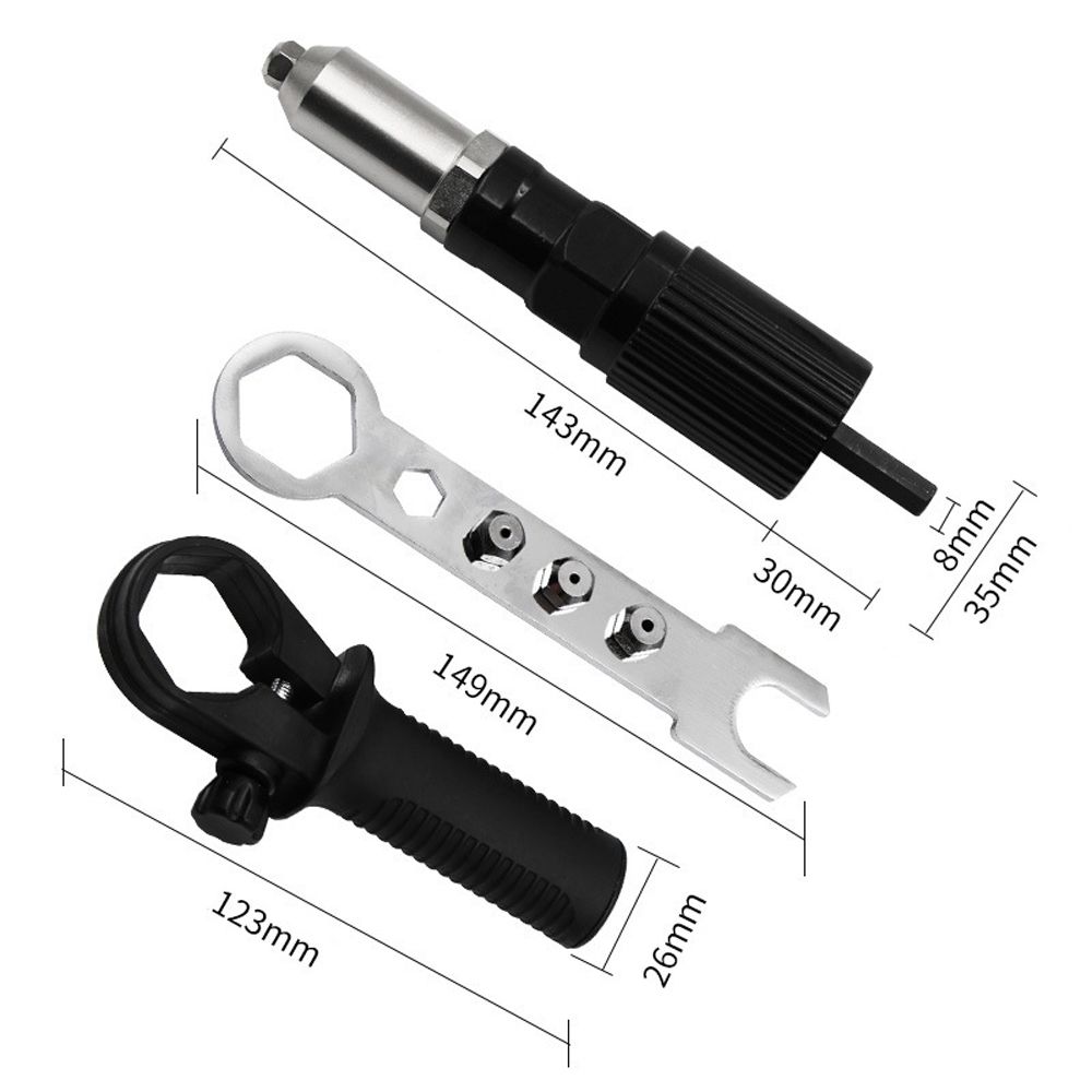 Electric Rivet Nut Machine Core Pull Accessories Attachments Cordless Riveting Drill Joint Adapter Riveter Insert Nut Tools