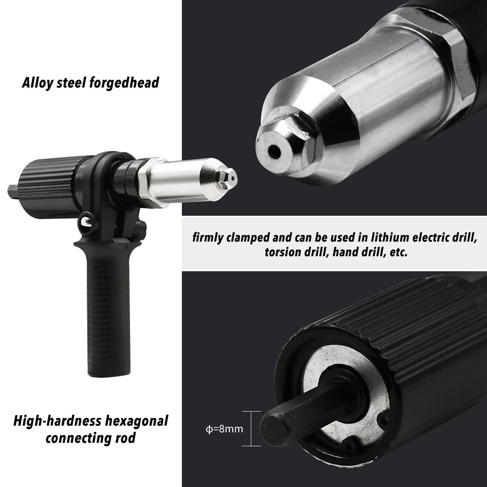 Electric Rivet Nut Machine Core Pull Accessories Attachments Cordless Riveting Drill Joint Adapter Riveter Insert Nut Tools