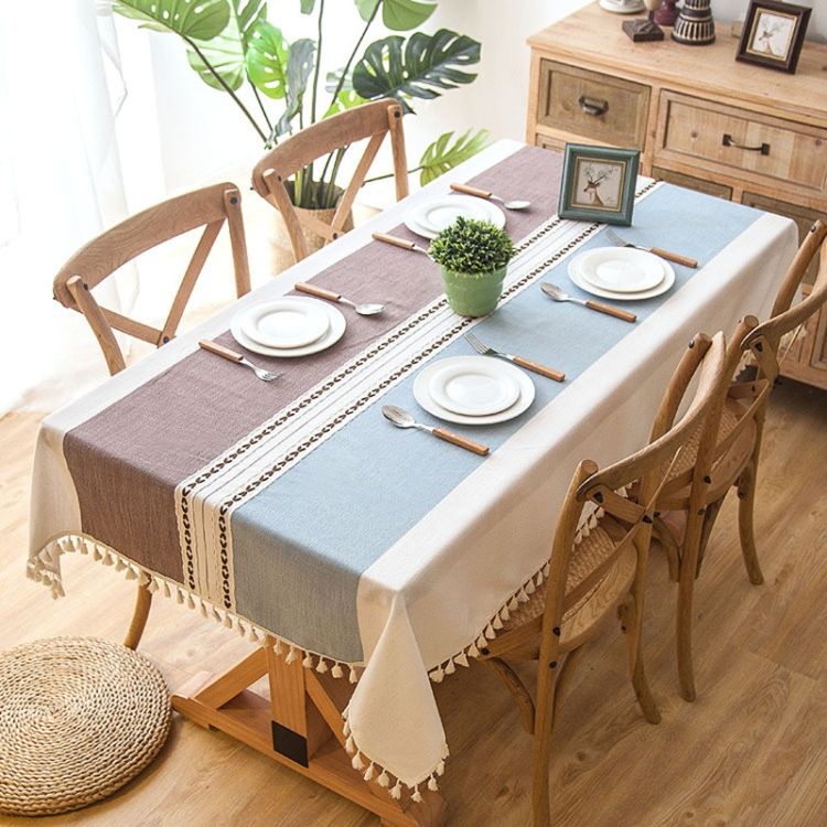 Tablecloth Plaid Decorative Linen Tablecloth
