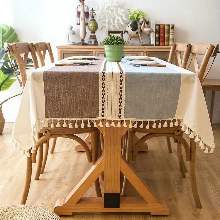Tablecloth Plaid Decorative Linen Tablecloth