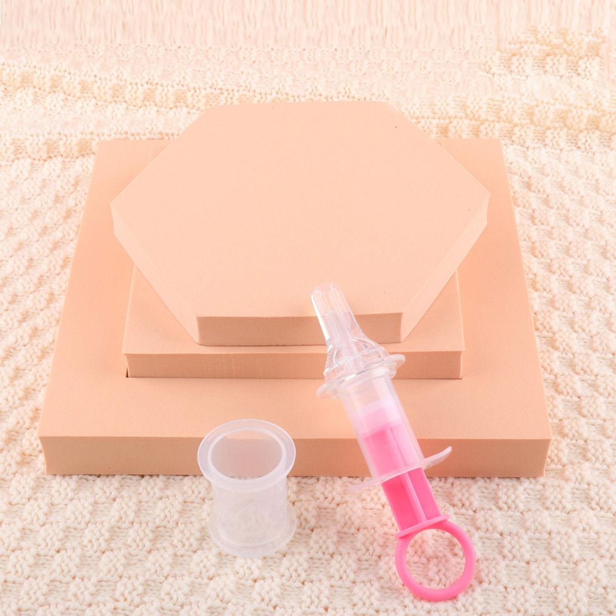 Pet Feeding Tube Cat Dog Feeding Oral Syringe Pink