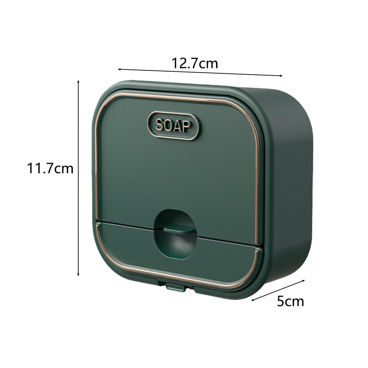 Soap Drain Rack Wall Hanging Flip-Top Soap Storage Rack Green