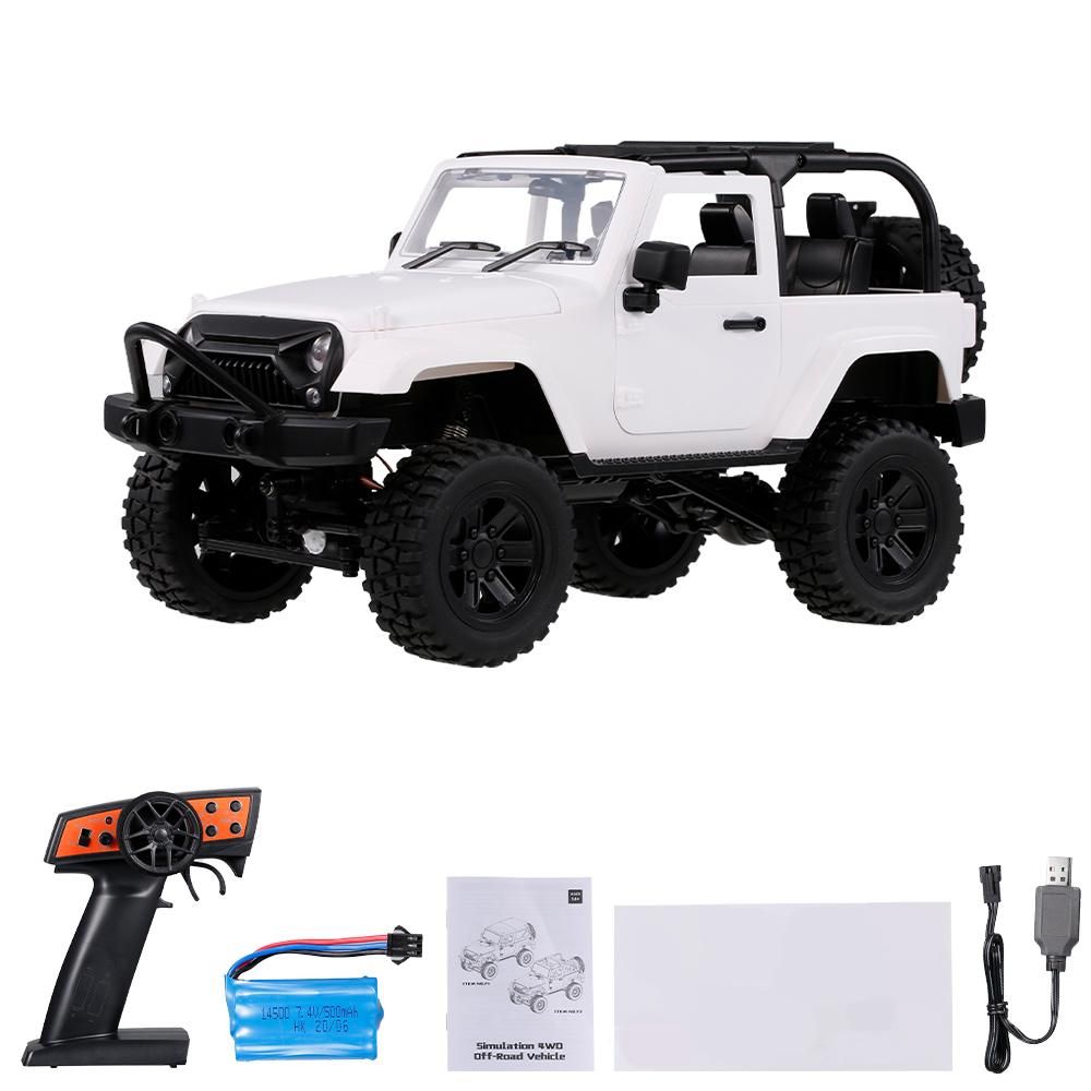 F2 RC Car 1/14 Scale Remote Control Truck Convertible 4WD 2.4GHz Off Road RC Trucks 30km/h High Speed Vehicle Crawler with LED Light RC Racing Car for Kids Adults