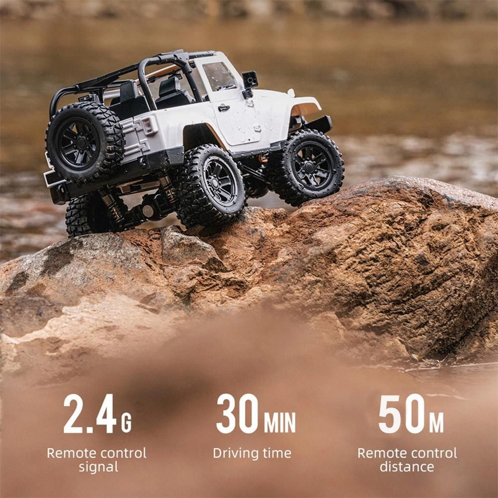 F2 RC Car 1/14 Scale Remote Control Truck Convertible 4WD 2.4GHz Off Road RC Trucks 30km/h High Speed Vehicle Crawler with LED Light RC Racing Car for Kids Adults