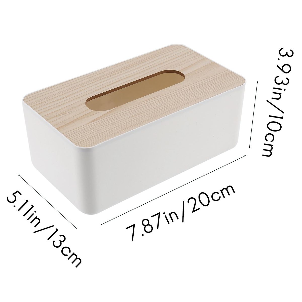 Tissue Box Wooden Lid Sanitary Paper Box Solid Wood Napkin H