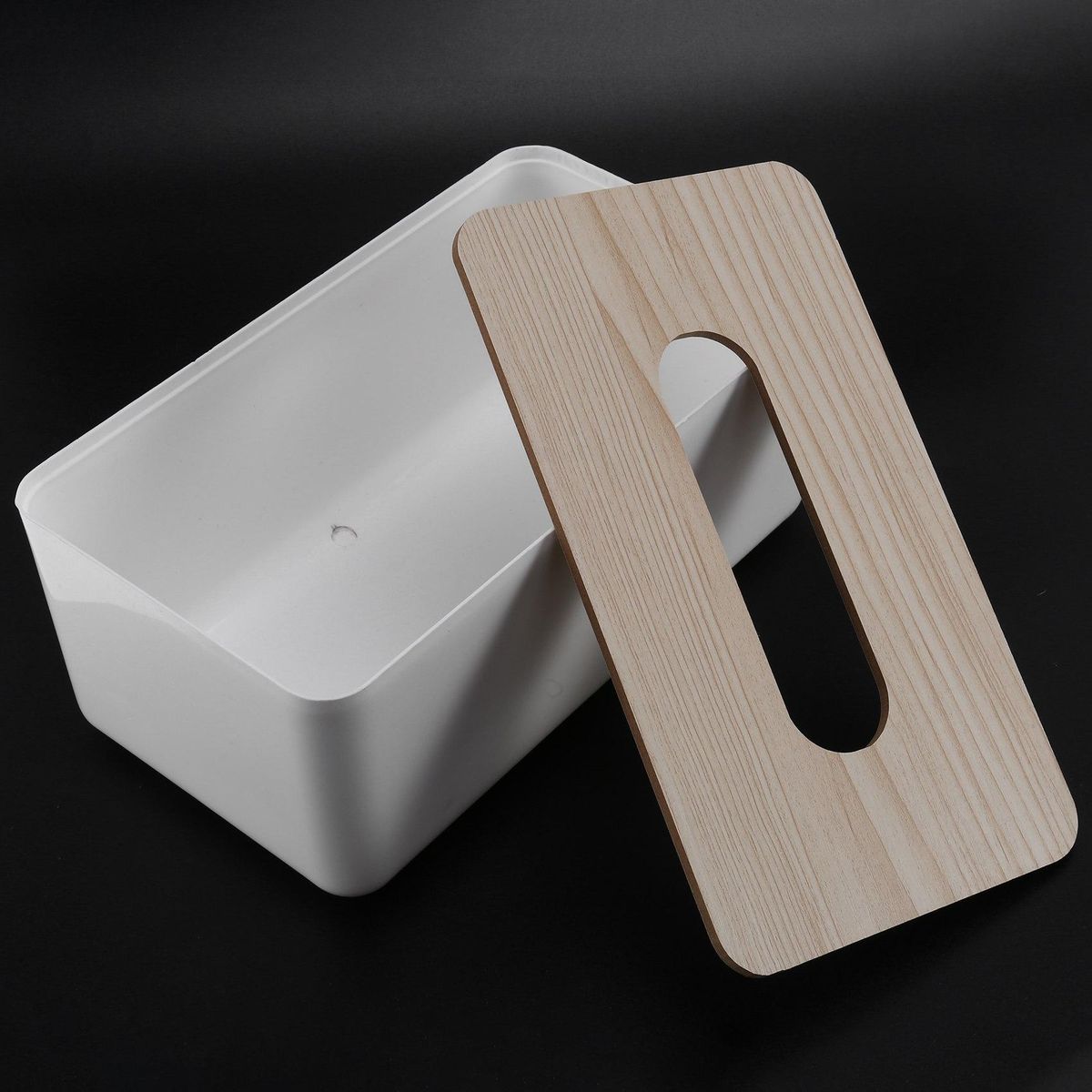 Tissue Box Wooden Lid Sanitary Paper Box Solid Wood Napkin H