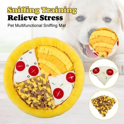 Dog Traning Sniffing Mat For Dog Pet Slow Feeding Snuffle Blanket Detachable Fleece Pads Dog Relieve Stress Nosework Puzzle Toy
