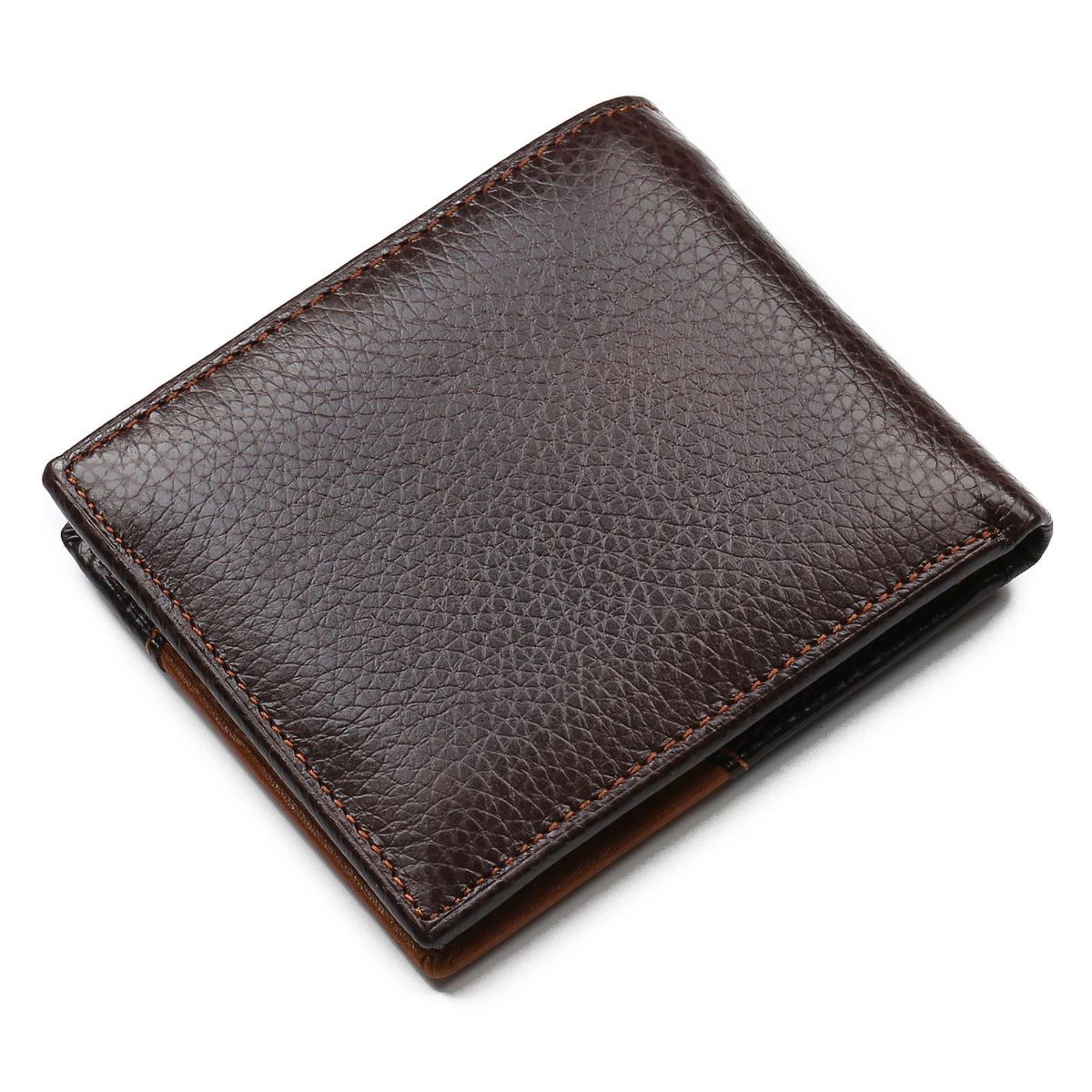 Billetera de cuero genuino para hombre billetera masculina de cuero genuino con bolsillo para monedas cartera estilo clutch para mujer-Eagle