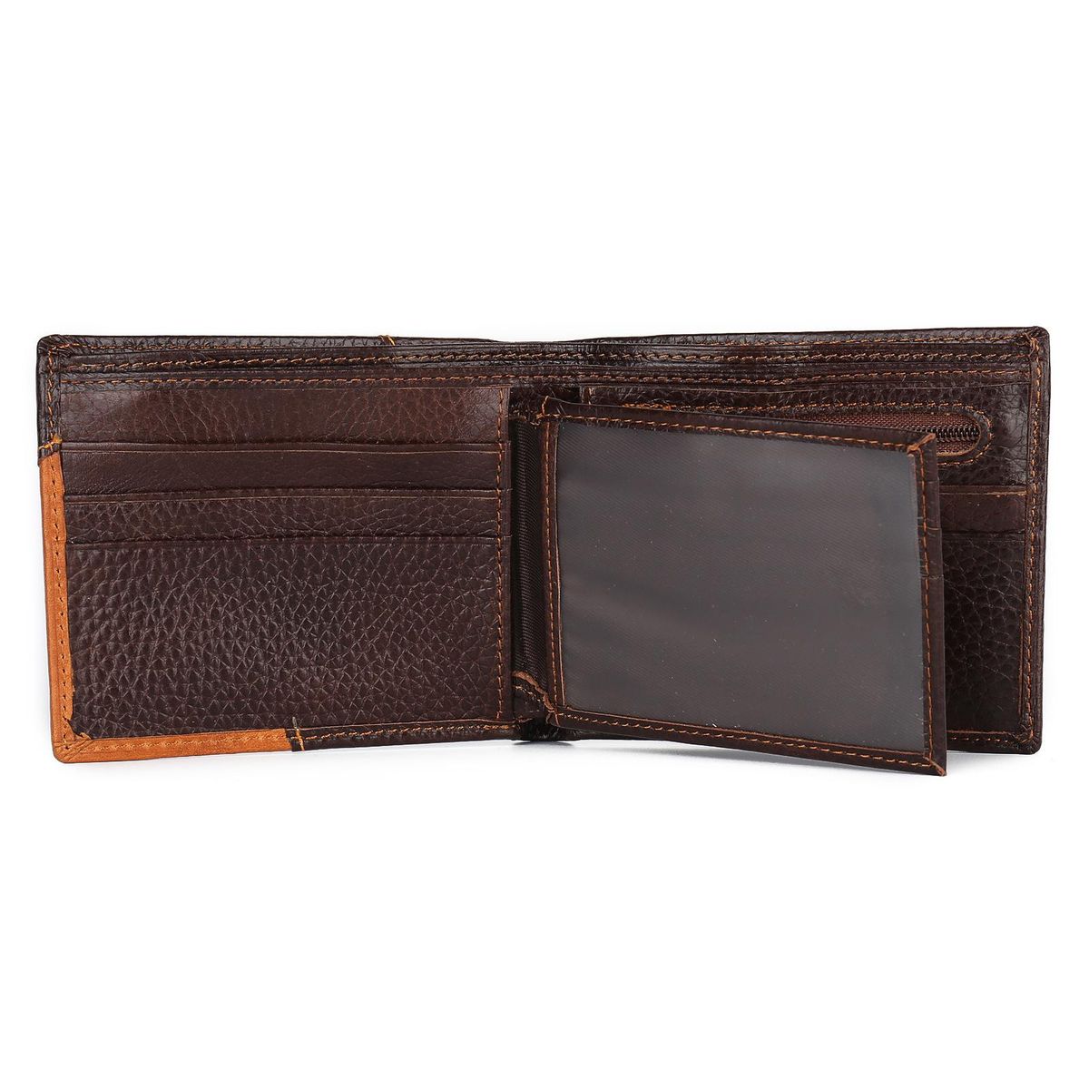 Billetera de cuero genuino para hombre billetera masculina de cuero genuino con bolsillo para monedas cartera estilo clutch para mujer-Eagle