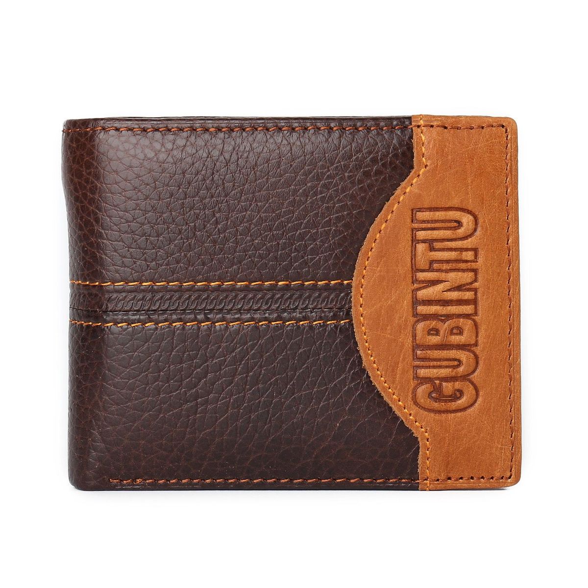 Billetera de cuero genuino para hombre billetera masculina de cuero genuino con bolsillo para monedas cartera estilo clutch para mujer-Eagle