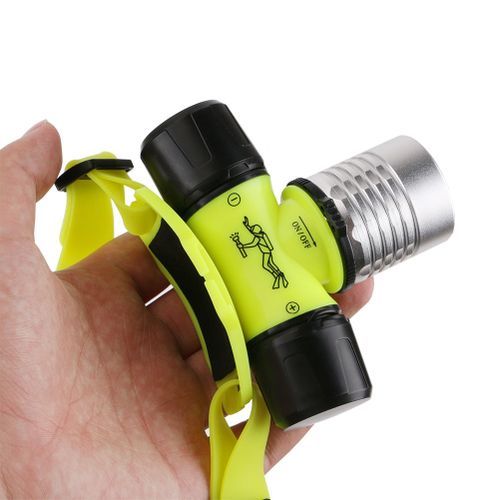 Underwater 20M Diving Diver Headlight Torch LED Headlamp Rotation Head Waterproof Rechargeable 18650 Battery White Light BIL