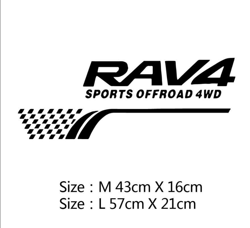 New Car Sticker Off-Road for Rav4 Spare Tire Decal Creative Racing Sports Car Decal Decoration Door Handle Vinyl Car Accessories