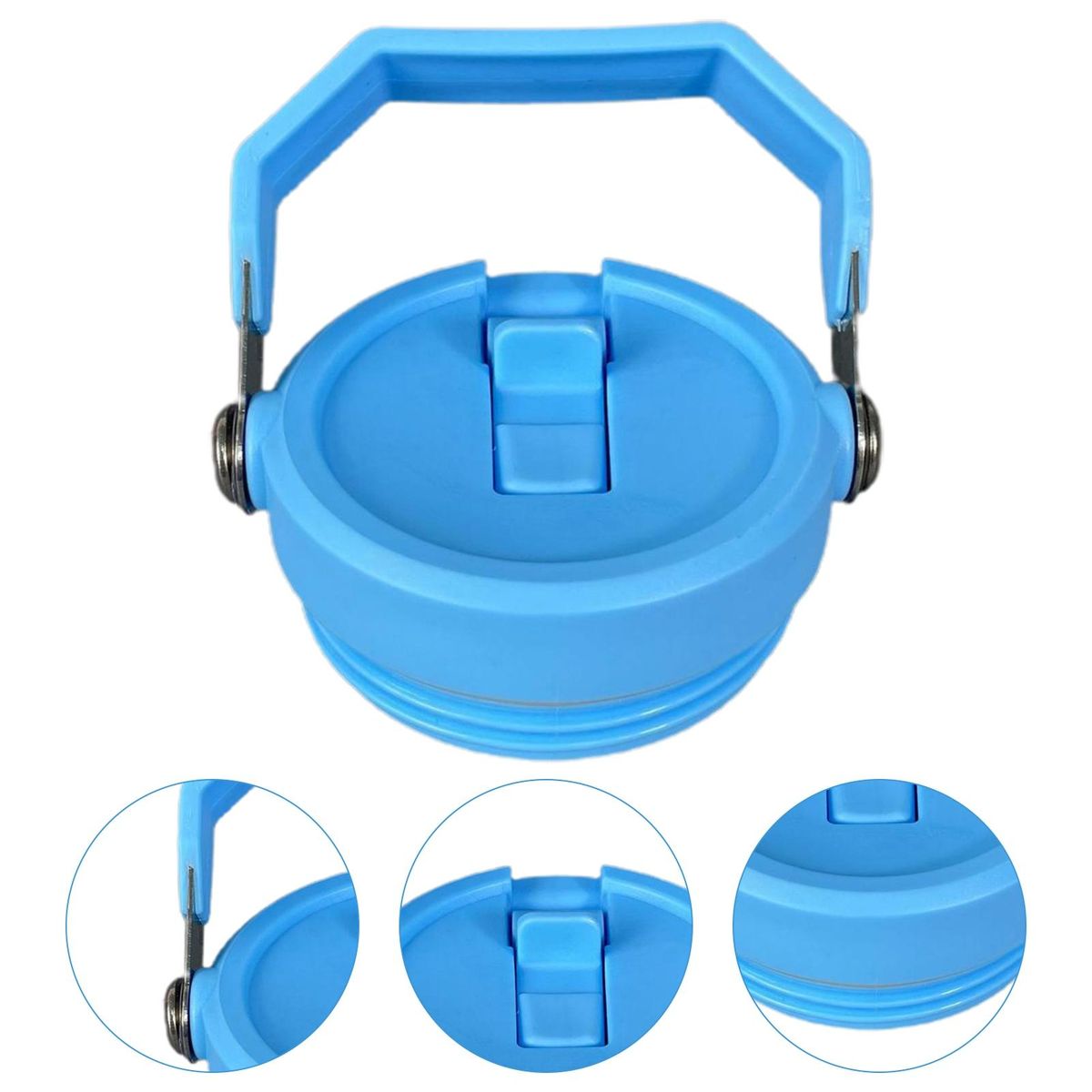 Portable Handle Tumbler Lid Leak Proof Splash Resistant for 2030oz Sky Blue