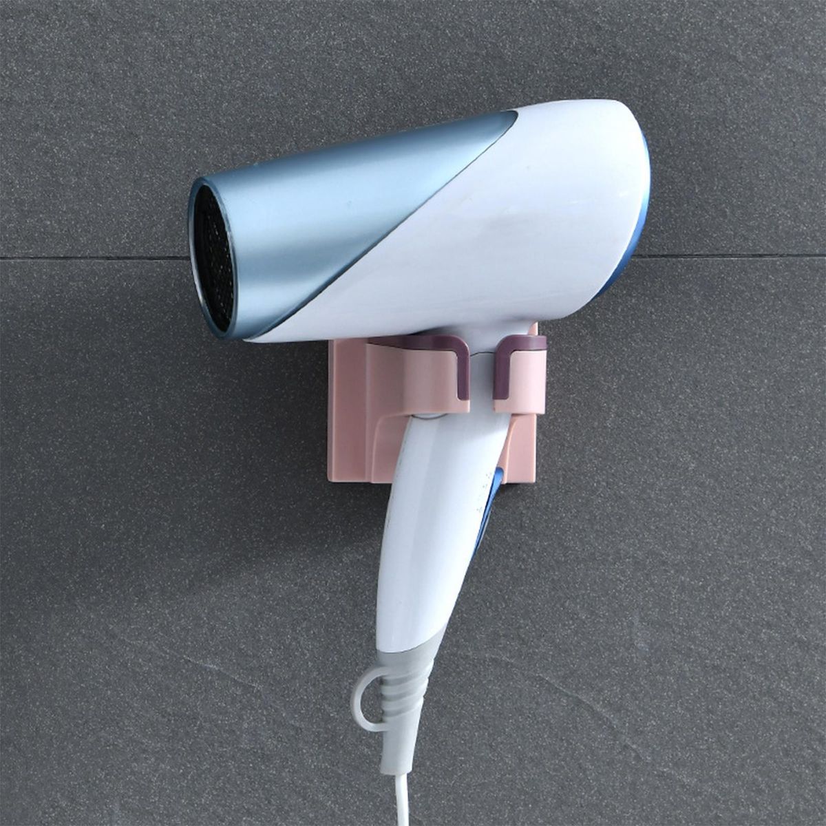 Hair Dryer Holder Organizer Bracket Stand Hairdryer Shelf Salons Pink