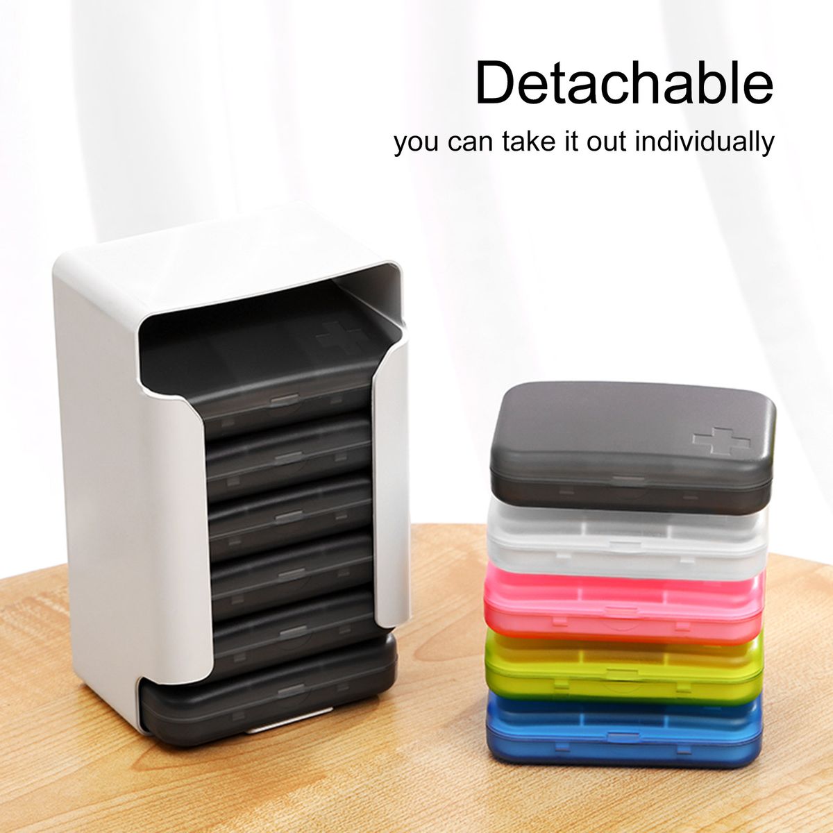 Weekly Pill Organizer 7 Days Portable Daily Pill Cases For