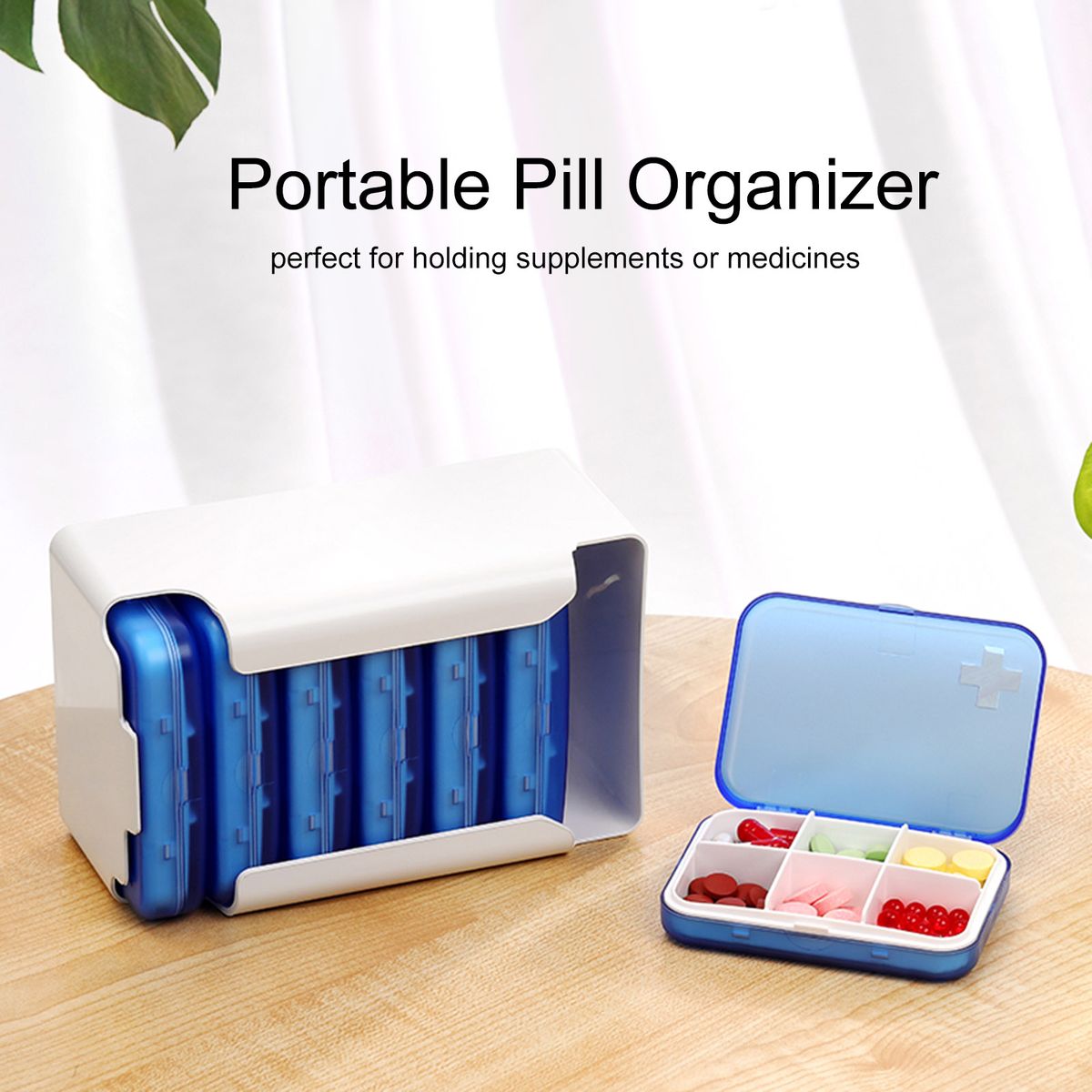 Weekly Pill Organizer 7 Days Portable Daily Pill Cases For