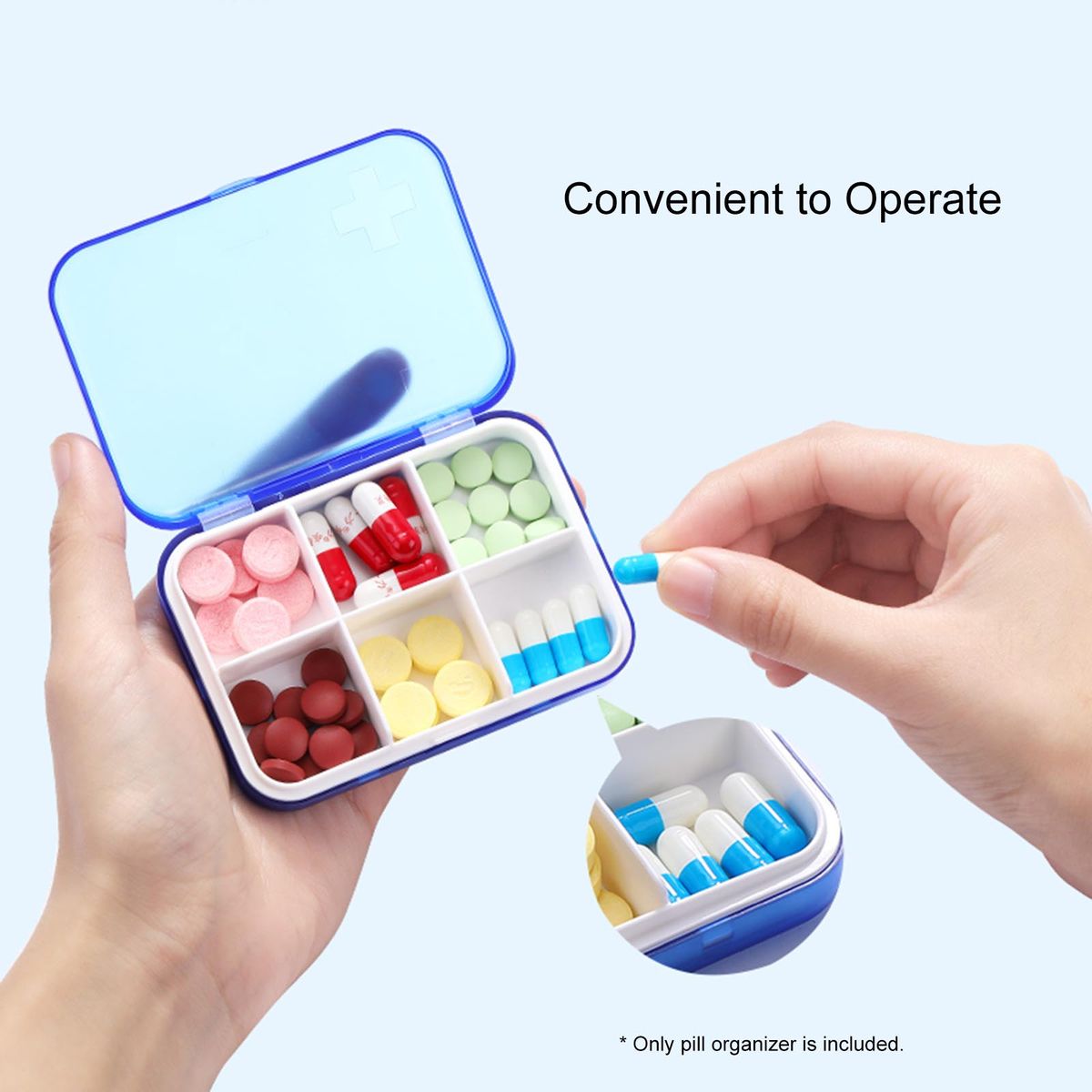 Weekly Pill Organizer 7 Days Portable Daily Pill Cases For