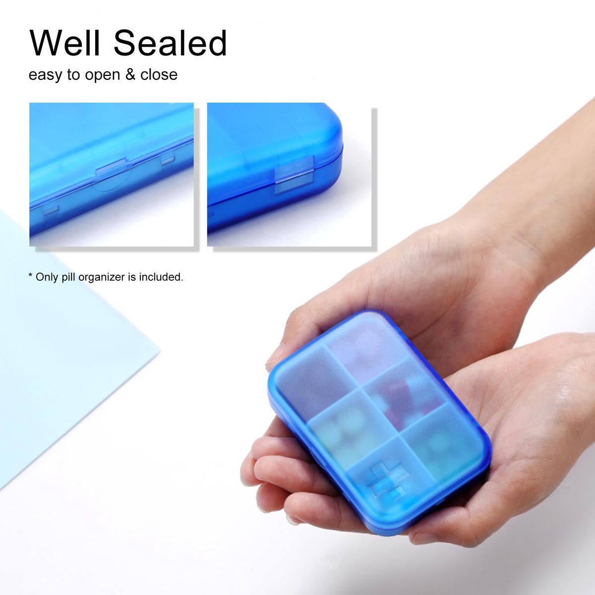 Weekly Pill Organizer 7 Days Portable Daily Pill Cases For