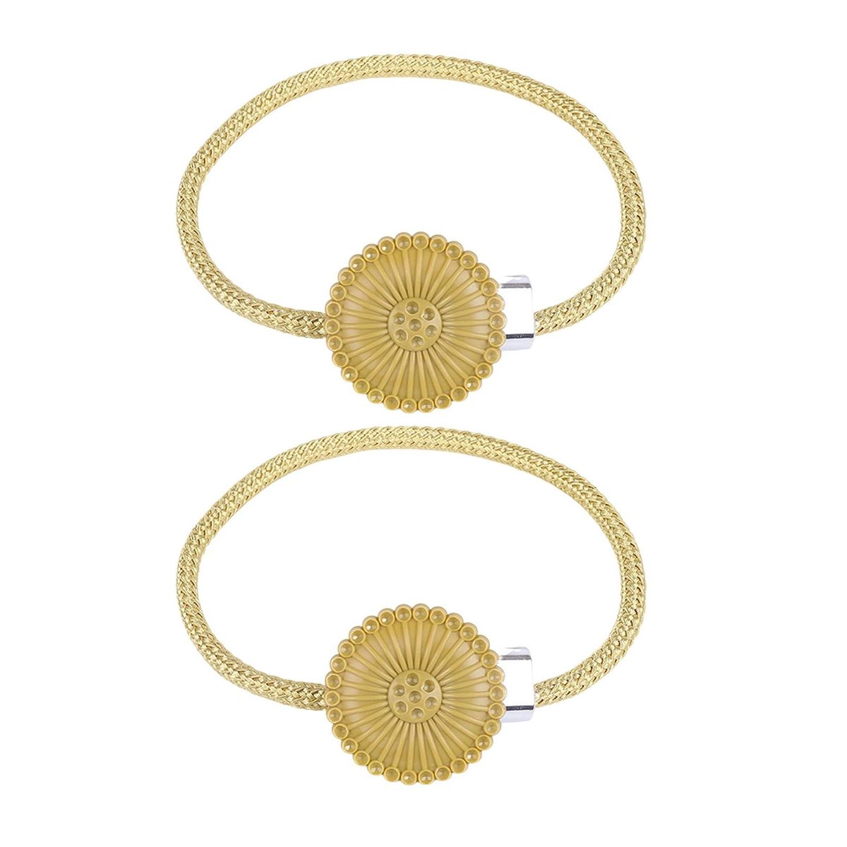 2Pcs Curtain Straps Ferris Wheel Drapery Tiebacks Golden