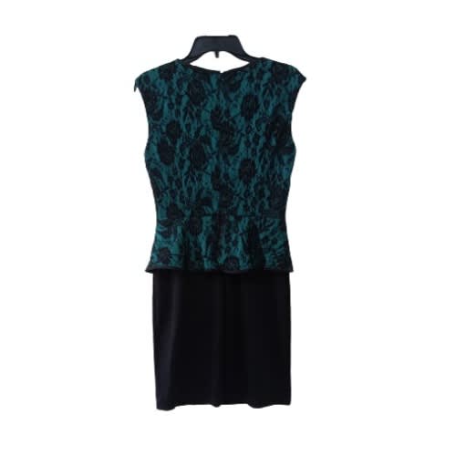 Dress For Young Women- Green/ Black