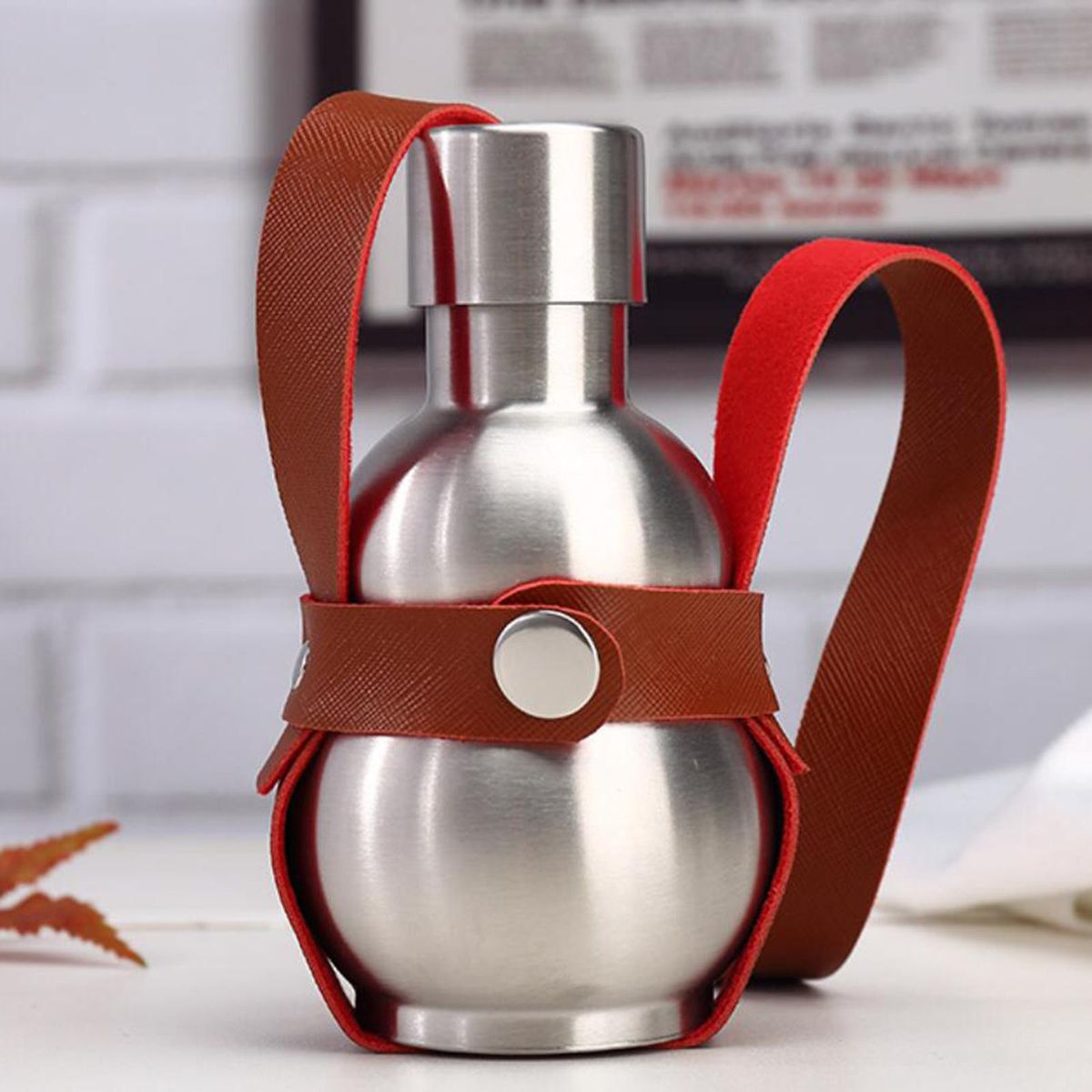 2pcs Stainless Steel Hip Gourd Bottle Outdoor Gift